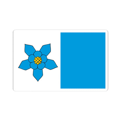 POL gmina Abramow flag (Poland) STICKER Vinyl Kiss-Cut Decal 4 Inch White - The Sticker Space