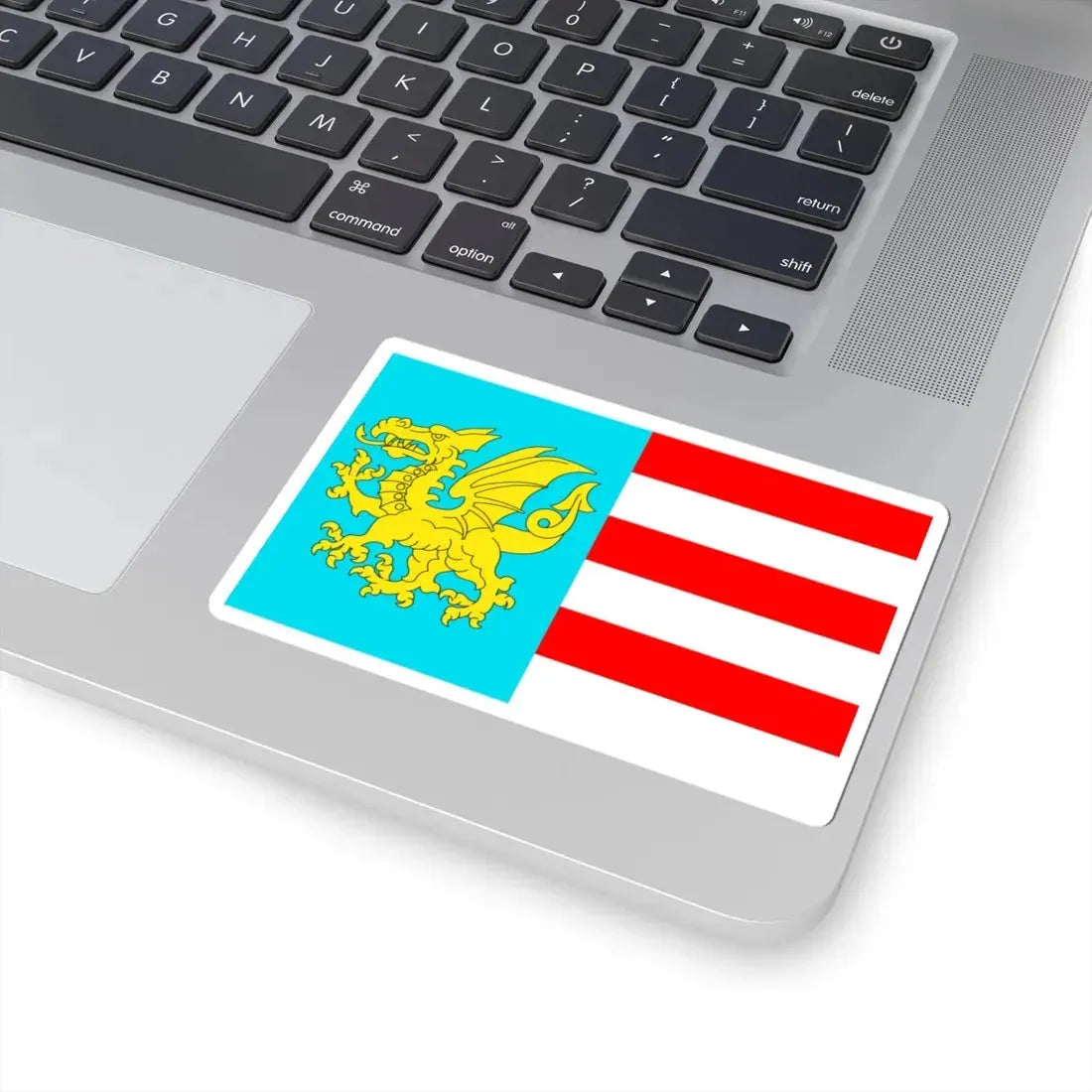 POL gmina Bałtow flag (Poland) STICKER Vinyl Kiss-Cut Decal - The Sticker Space