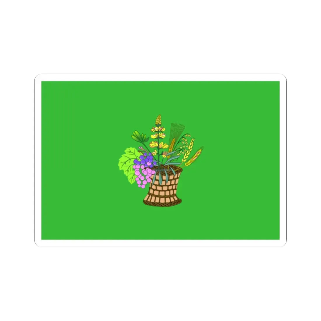 POL gmina Bełchatow flag (Poland) STICKER Vinyl Kiss-Cut Decal 2 Inch White - The Sticker Space