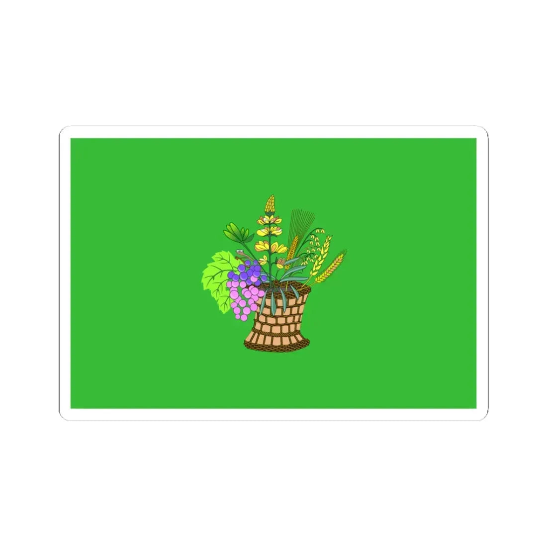 POL gmina Bełchatow flag (Poland) STICKER Vinyl Kiss-Cut Decal 3 Inch White - The Sticker Space