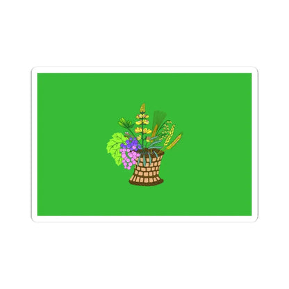 POL gmina Bełchatow flag (Poland) STICKER Vinyl Kiss-Cut Decal 3 Inch White - The Sticker Space