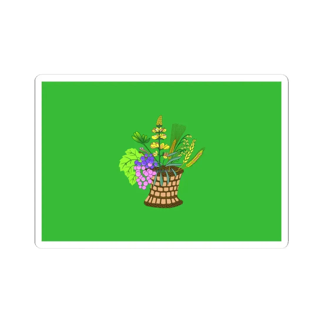 POL gmina Bełchatow flag (Poland) STICKER Vinyl Kiss-Cut Decal 4 Inch White - The Sticker Space