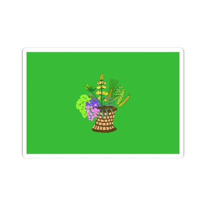 POL gmina Bełchatow flag (Poland) STICKER Vinyl Kiss-Cut Decal 4 Inch White - The Sticker Space