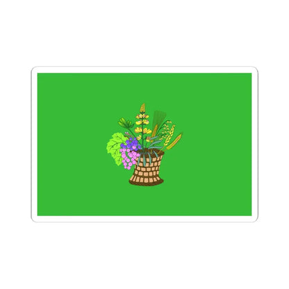 POL gmina Bełchatow flag (Poland) STICKER Vinyl Kiss-Cut Decal 6 Inch White - The Sticker Space