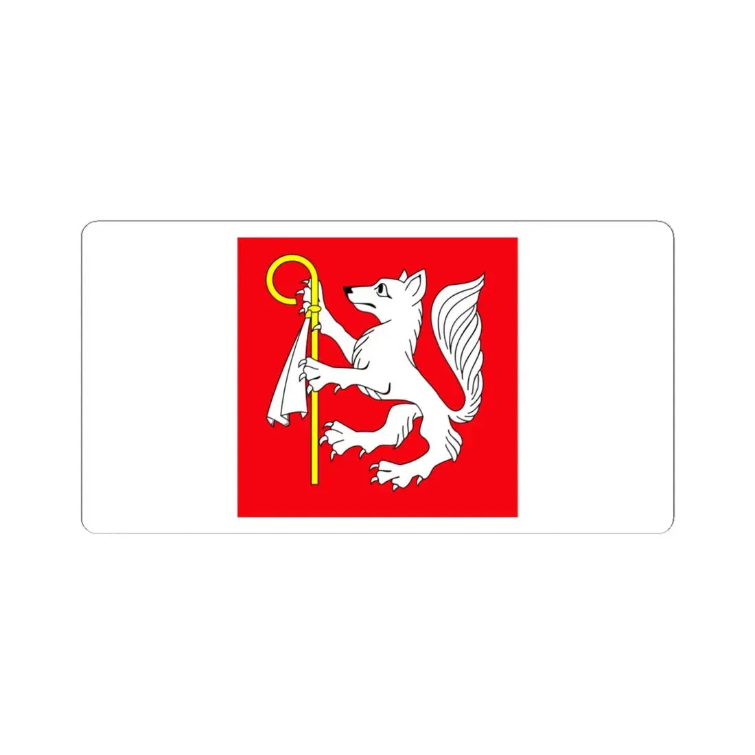 POL gmina Bielice flag (Poland) STICKER Vinyl Kiss-Cut Decal 6 Inch White - The Sticker Space