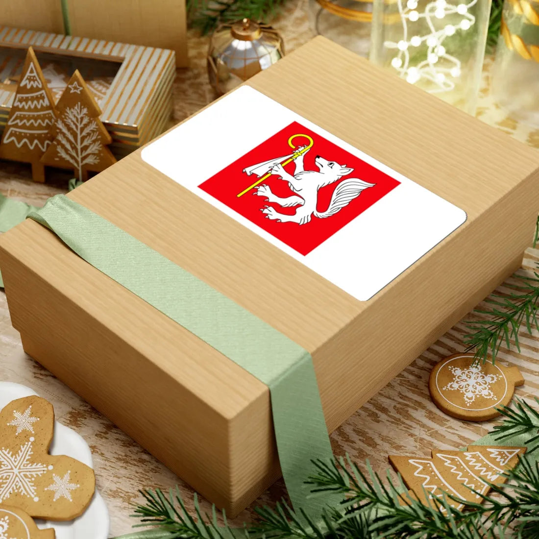 POL gmina Bielice flag (Poland) STICKER Vinyl Kiss-Cut Decal - The Sticker Space