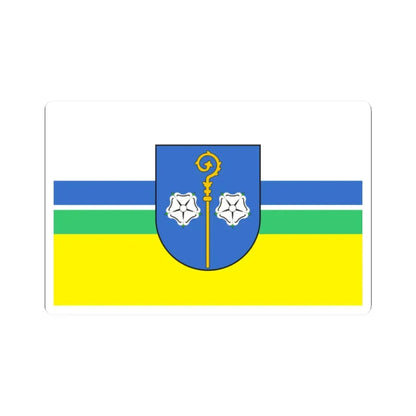 POL gmina Borzecin flag (Poland) STICKER Vinyl Kiss-Cut Decal 2 Inch White - The Sticker Space