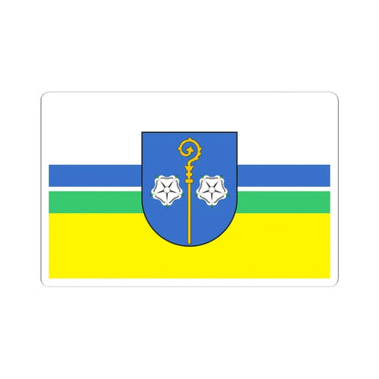 POL gmina Borzecin flag (Poland) STICKER Vinyl Kiss-Cut Decal 6 Inch White - The Sticker Space