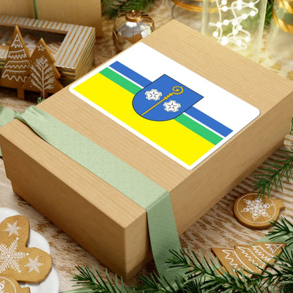 POL gmina Borzecin flag (Poland) STICKER Vinyl Kiss-Cut Decal - The Sticker Space