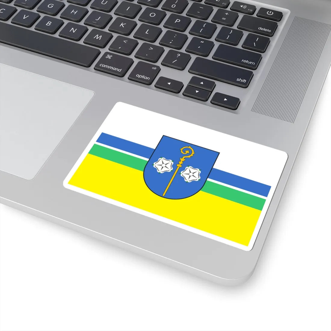 POL gmina Borzecin flag (Poland) STICKER Vinyl Kiss-Cut Decal - The Sticker Space