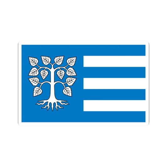 POL gmina Brzezno flag (Poland) STICKER Vinyl Kiss-Cut Decal 2 Inch White - The Sticker Space