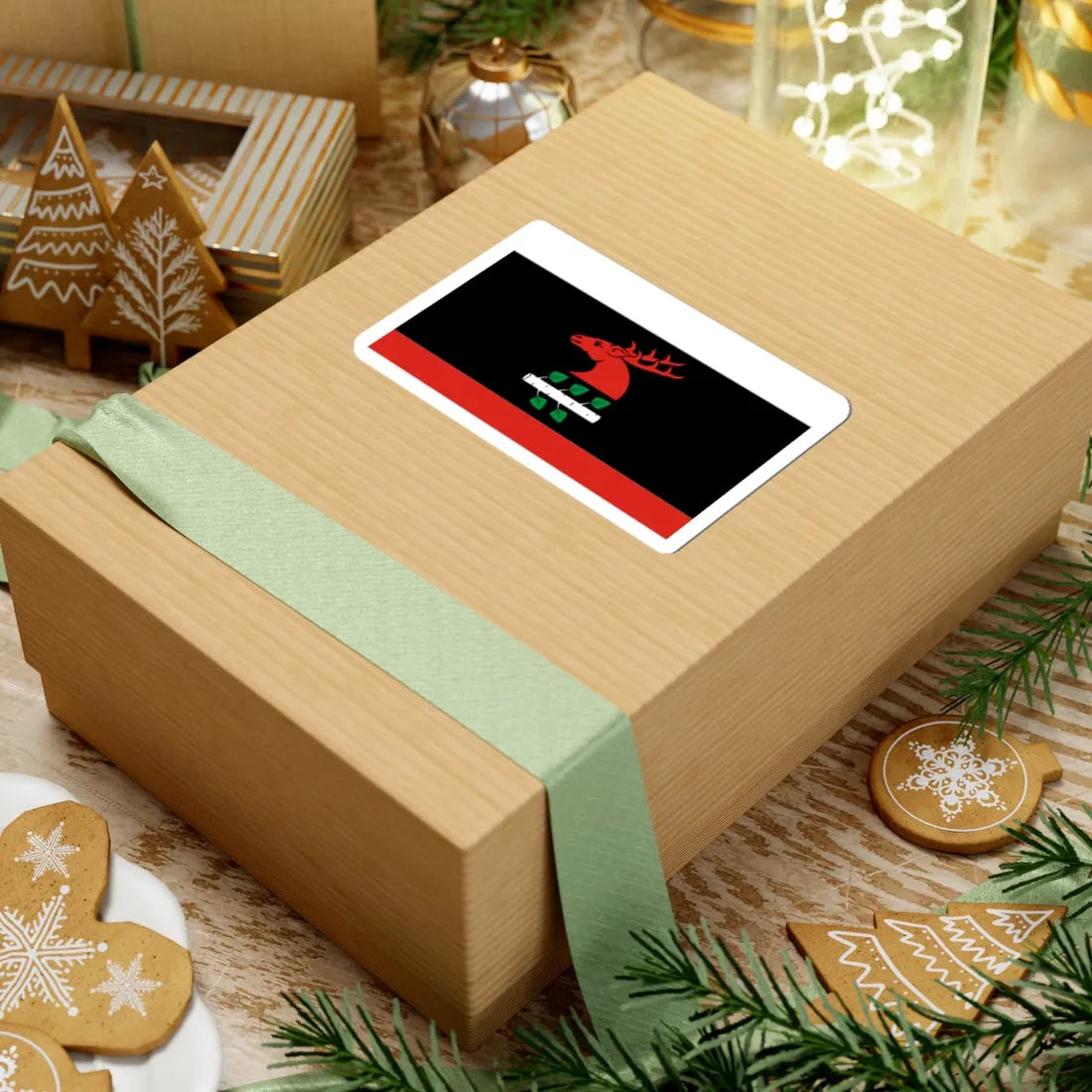 POL gmina Brzozie flag (Poland) STICKER Vinyl Kiss-Cut Decal - The Sticker Space