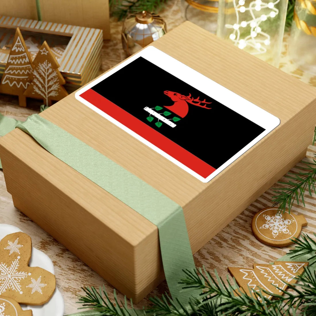 POL gmina Brzozie flag (Poland) STICKER Vinyl Kiss-Cut Decal - The Sticker Space