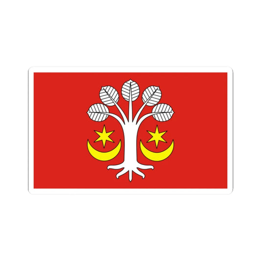 POL gmina Bukowiec flag (Poland) STICKER Vinyl Kiss-Cut Decal 2 Inch White - The Sticker Space