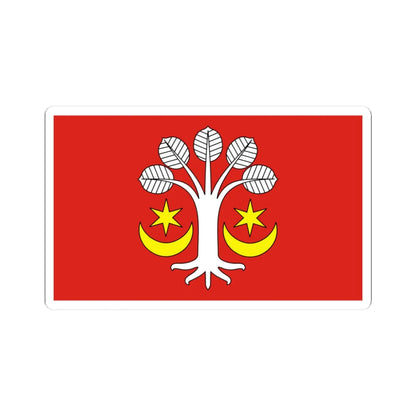 POL gmina Bukowiec flag (Poland) STICKER Vinyl Kiss-Cut Decal 3 Inch White - The Sticker Space