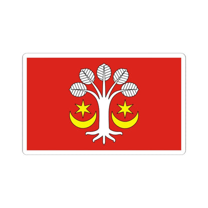 POL gmina Bukowiec flag (Poland) STICKER Vinyl Kiss-Cut Decal 6 Inch White - The Sticker Space