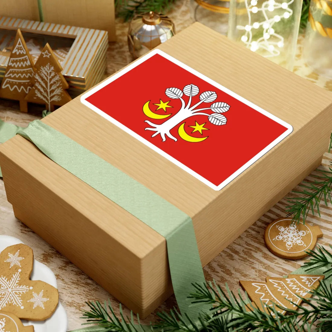 POL gmina Bukowiec flag (Poland) STICKER Vinyl Kiss-Cut Decal - The Sticker Space