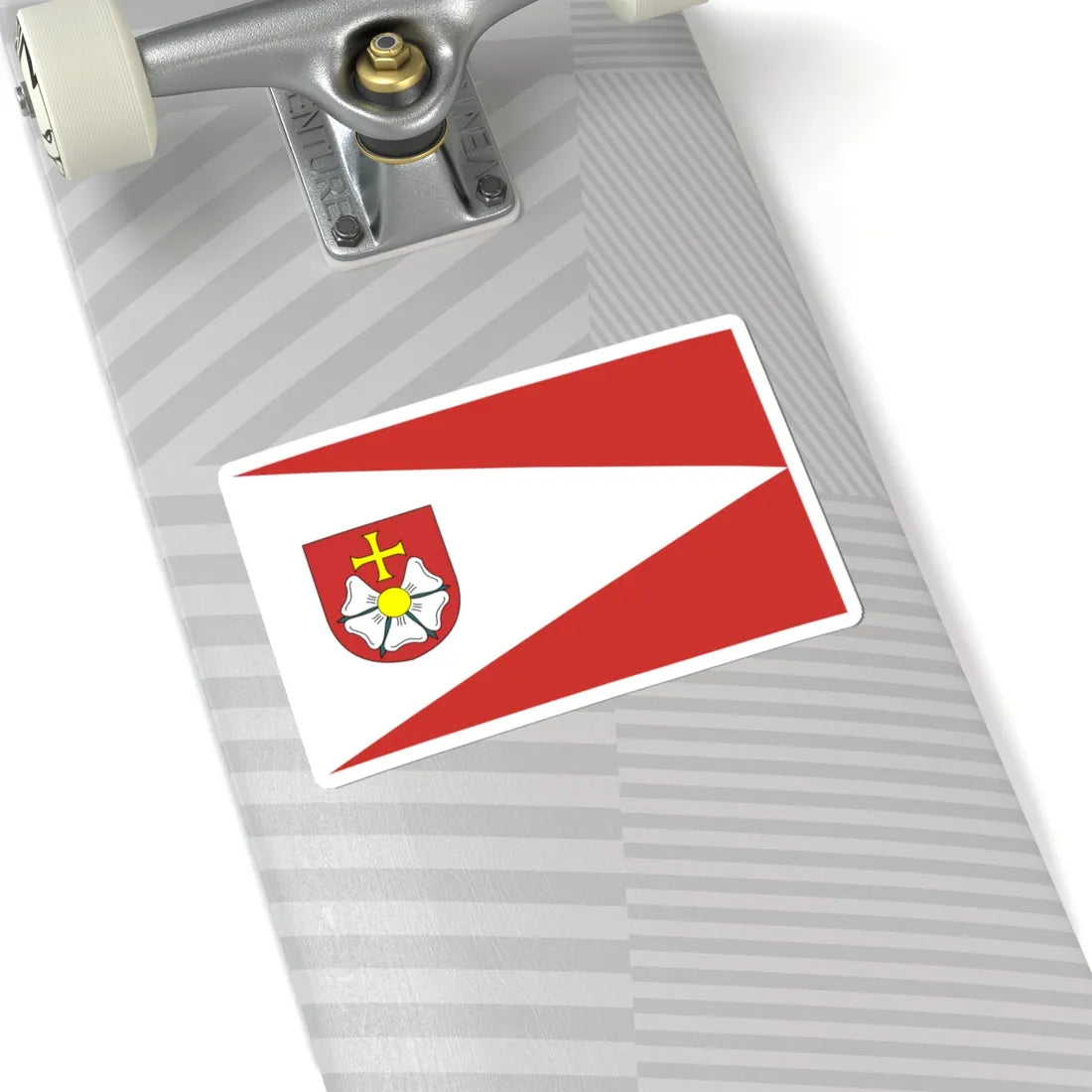 POL gmina Burzenin flag (Poland) STICKER Vinyl Kiss-Cut Decal - The Sticker Space