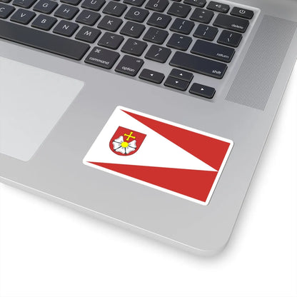 POL gmina Burzenin flag (Poland) STICKER Vinyl Kiss-Cut Decal - The Sticker Space