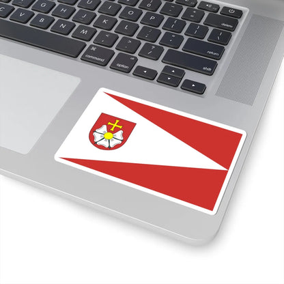 POL gmina Burzenin flag (Poland) STICKER Vinyl Kiss-Cut Decal - The Sticker Space