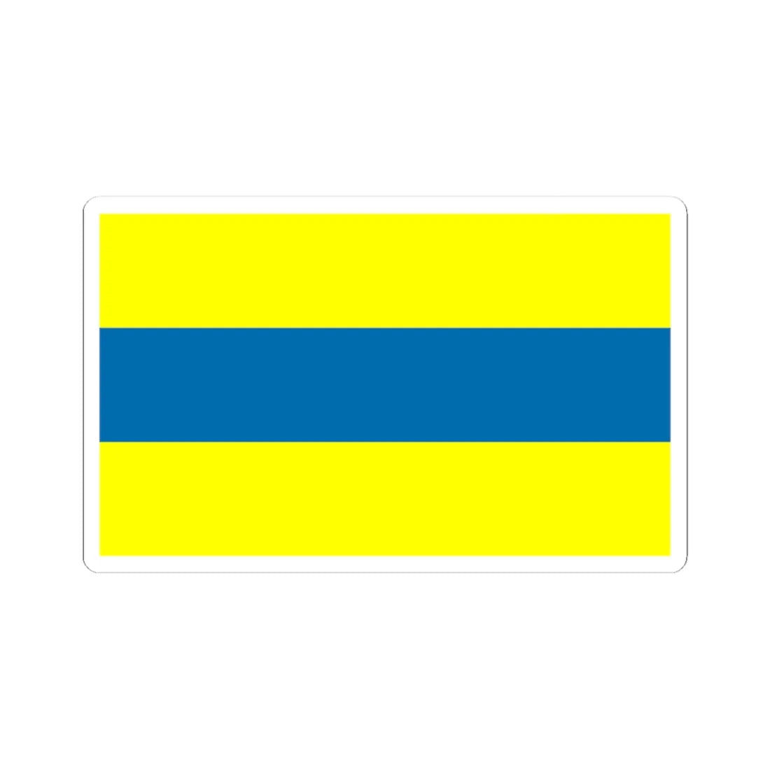 POL gmina Celestynow flag (Poland) STICKER Vinyl Kiss-Cut Decal 3 Inch White - The Sticker Space