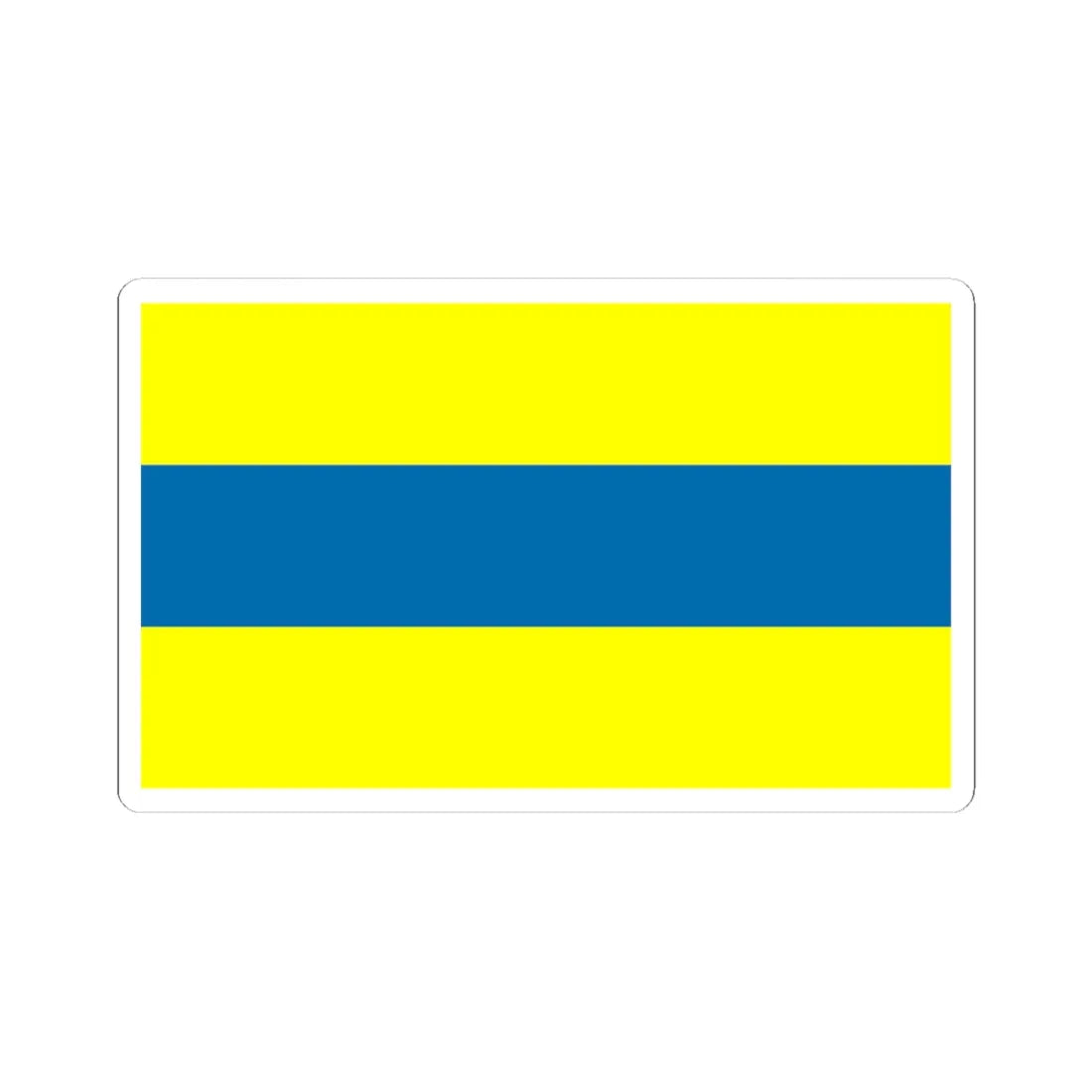 POL gmina Celestynow flag (Poland) STICKER Vinyl Kiss-Cut Decal 4 Inch White - The Sticker Space