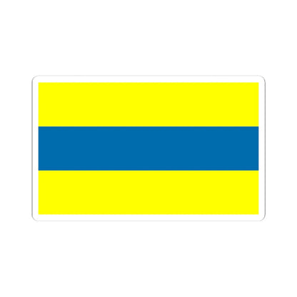 POL gmina Celestynow flag (Poland) STICKER Vinyl Kiss-Cut Decal 4 Inch White - The Sticker Space