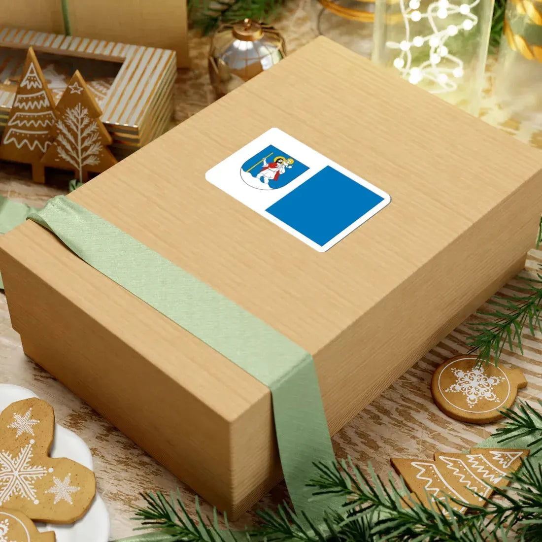 POL gmina Chełmiec flag (Poland) STICKER Vinyl Kiss-Cut Decal - The Sticker Space