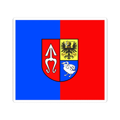 POL gmina Chlewiska flag (Poland) STICKER Vinyl Kiss-Cut Decal 4 Inch White - The Sticker Space