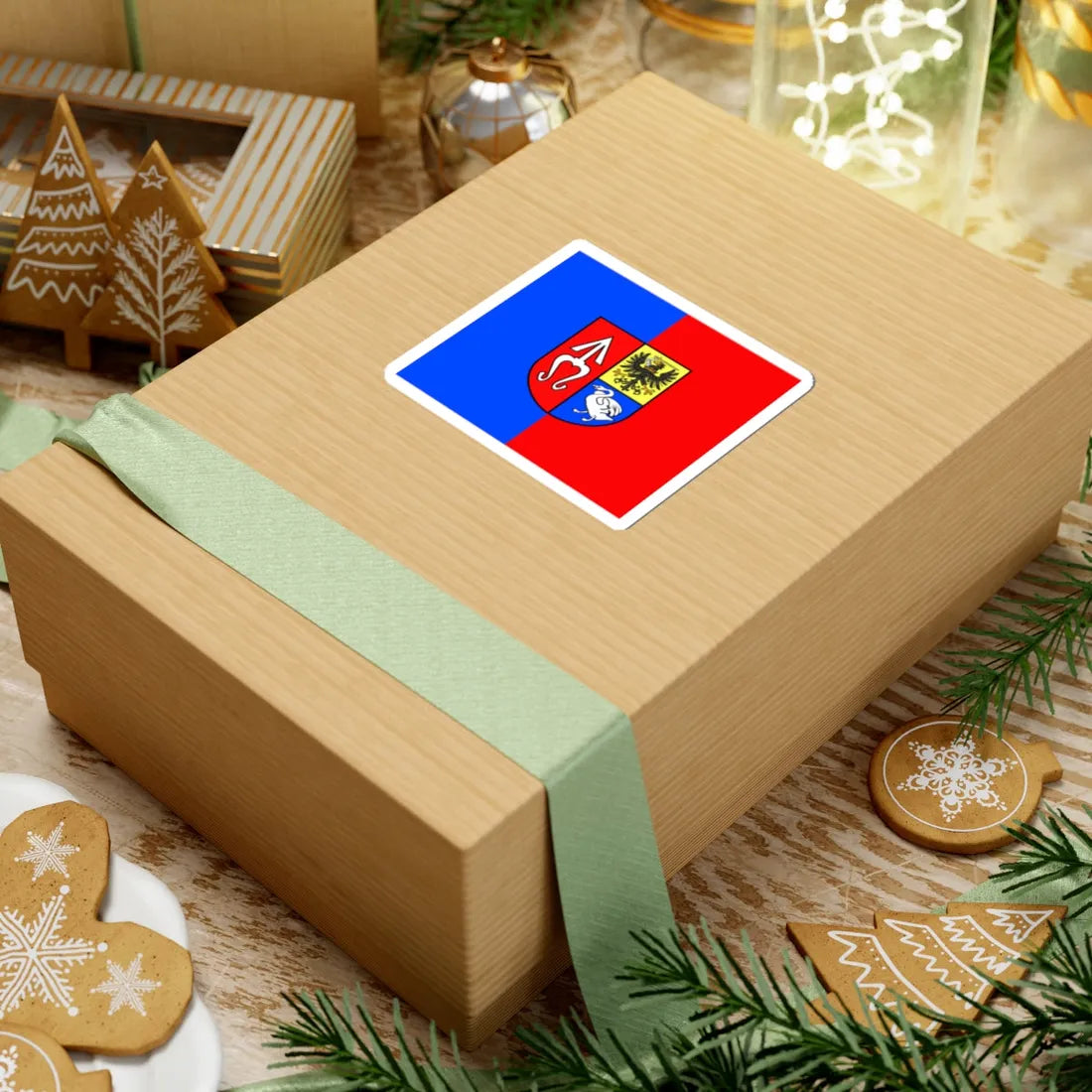 POL gmina Chlewiska flag (Poland) STICKER Vinyl Kiss-Cut Decal - The Sticker Space