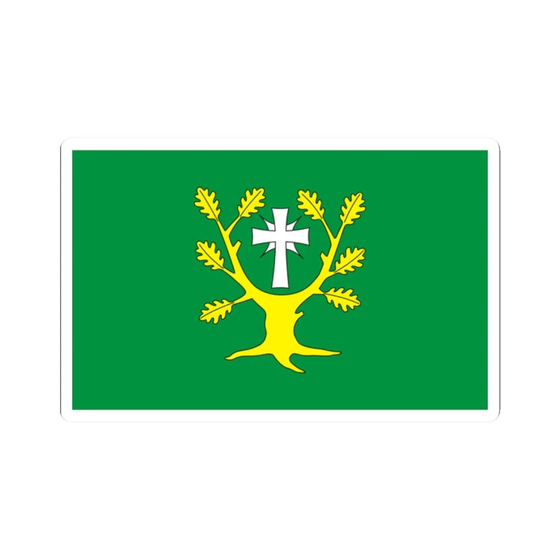 POL gmina Chodow flag (Poland) STICKER Vinyl Kiss-Cut Decal 2 Inch White - The Sticker Space