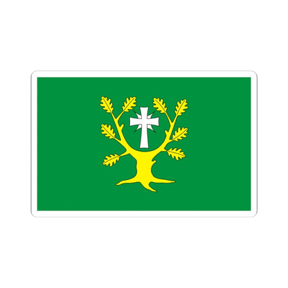 POL gmina Chodow flag (Poland) STICKER Vinyl Kiss-Cut Decal 3 Inch White - The Sticker Space