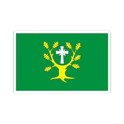 POL gmina Chodow flag (Poland) STICKER Vinyl Kiss-Cut Decal 4 Inch White - The Sticker Space
