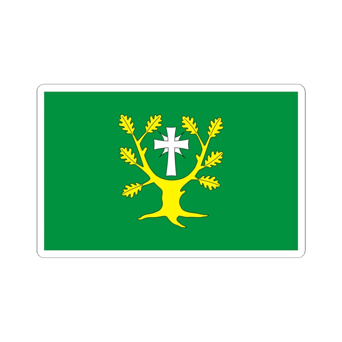 POL gmina Chodow flag (Poland) STICKER Vinyl Kiss-Cut Decal 6 Inch White - The Sticker Space