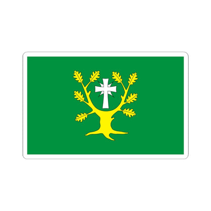 POL gmina Chodow flag (Poland) STICKER Vinyl Kiss-Cut Decal 6 Inch White - The Sticker Space