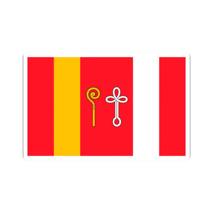 POL gmina Gniezno flag (Poland) STICKER Vinyl Kiss-Cut Decal 2 Inch White - The Sticker Space