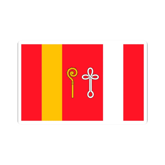 POL gmina Gniezno flag (Poland) STICKER Vinyl Kiss-Cut Decal 2 Inch White - The Sticker Space