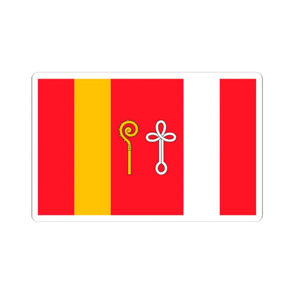 POL gmina Gniezno flag (Poland) STICKER Vinyl Kiss-Cut Decal 4 Inch White - The Sticker Space