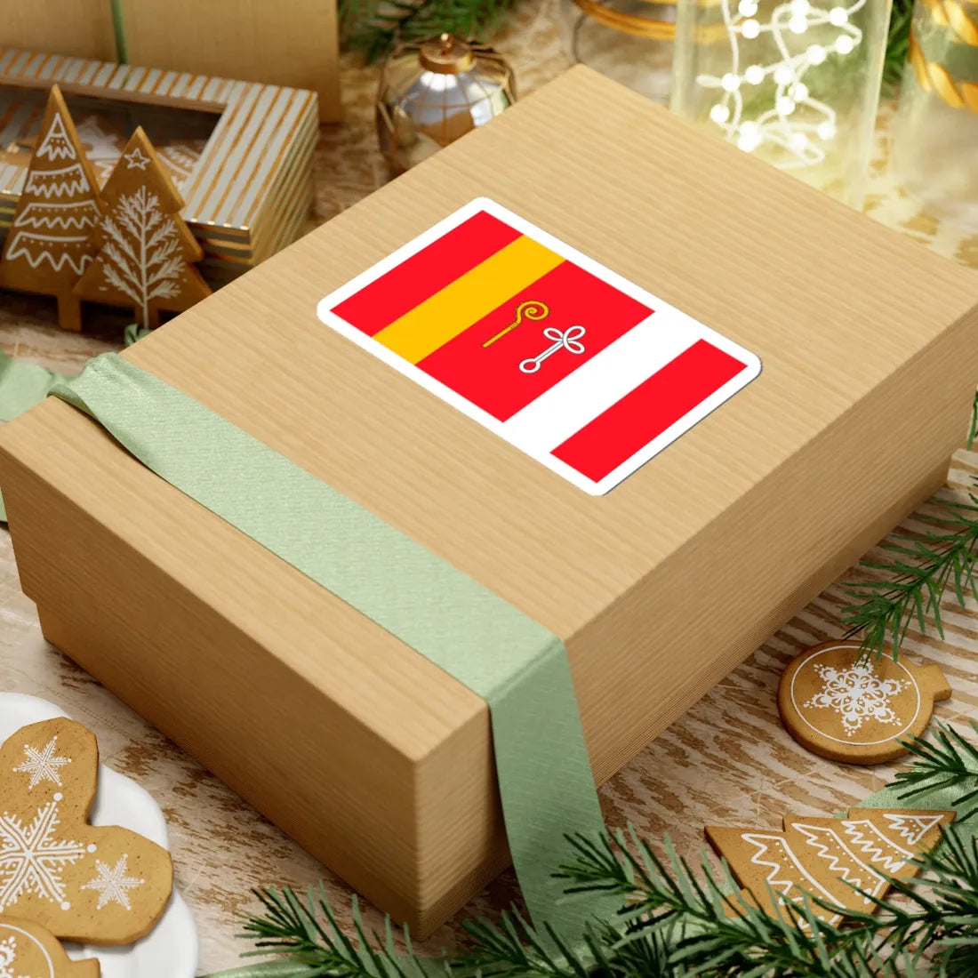 POL gmina Gniezno flag (Poland) STICKER Vinyl Kiss-Cut Decal - The Sticker Space