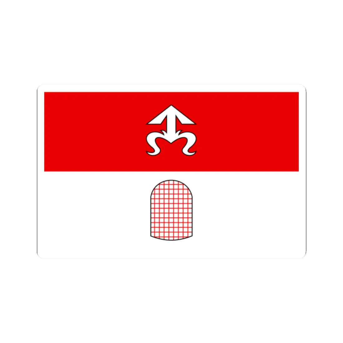 POL gmina Gorno flag (Poland) STICKER Vinyl Kiss-Cut Decal 2 Inch White - The Sticker Space