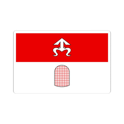 POL gmina Gorno flag (Poland) STICKER Vinyl Kiss-Cut Decal 3 Inch White - The Sticker Space