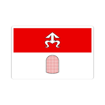 POL gmina Gorno flag (Poland) STICKER Vinyl Kiss-Cut Decal 4 Inch White - The Sticker Space