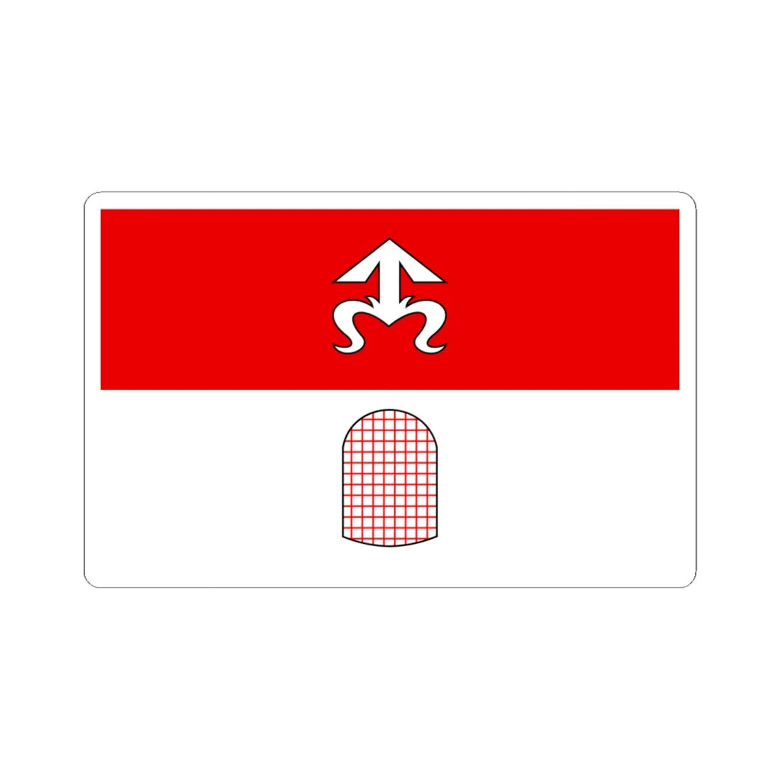 POL gmina Gorno flag (Poland) STICKER Vinyl Kiss-Cut Decal 6 Inch White - The Sticker Space