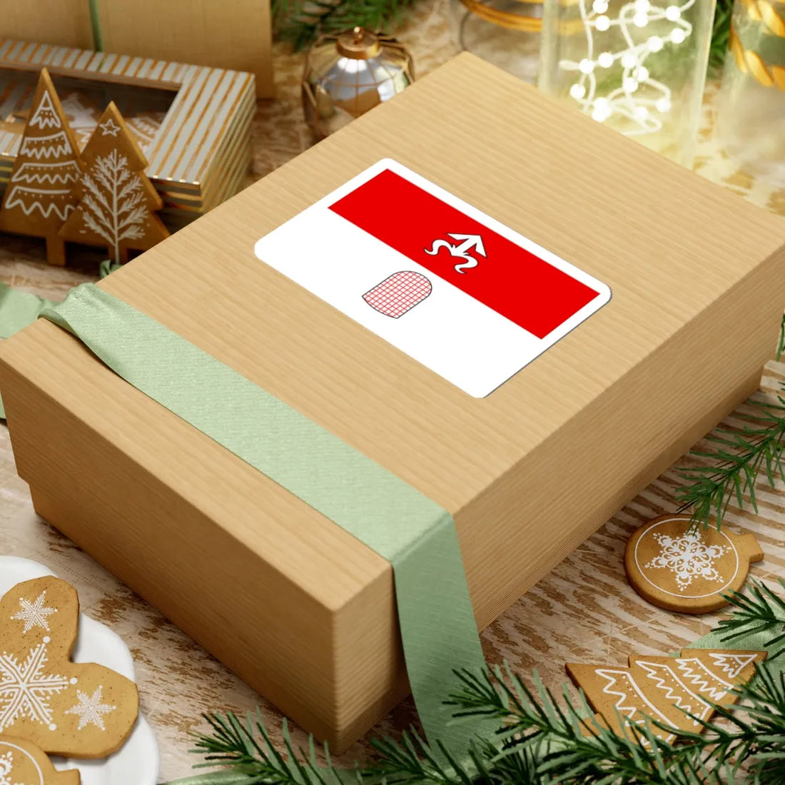 POL gmina Gorno flag (Poland) STICKER Vinyl Kiss-Cut Decal - The Sticker Space