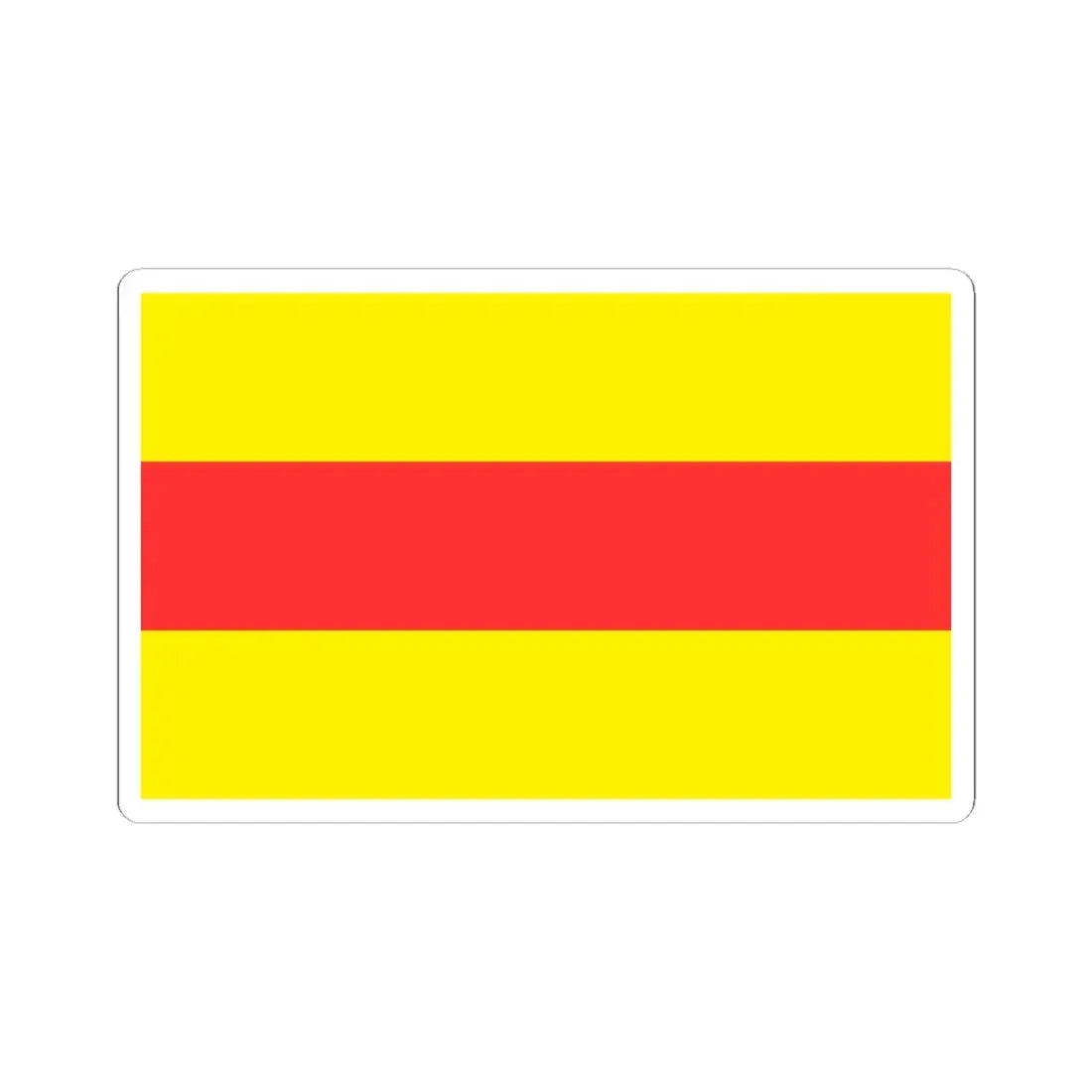 POL gmina Gorzyca flag (Poland) STICKER Vinyl Kiss-Cut Decal 3 Inch White - The Sticker Space