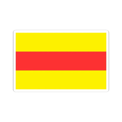 POL gmina Gorzyca flag (Poland) STICKER Vinyl Kiss-Cut Decal 3 Inch White - The Sticker Space