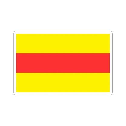 POL gmina Gorzyca flag (Poland) STICKER Vinyl Kiss-Cut Decal 4 Inch White - The Sticker Space