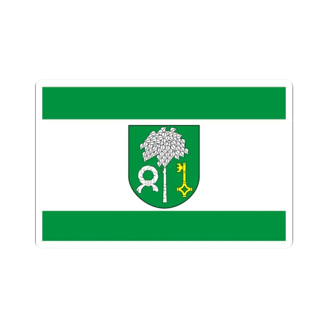 POL gmina Głowaczow flag (Poland) STICKER Vinyl Kiss-Cut Decal 2 Inch White - The Sticker Space