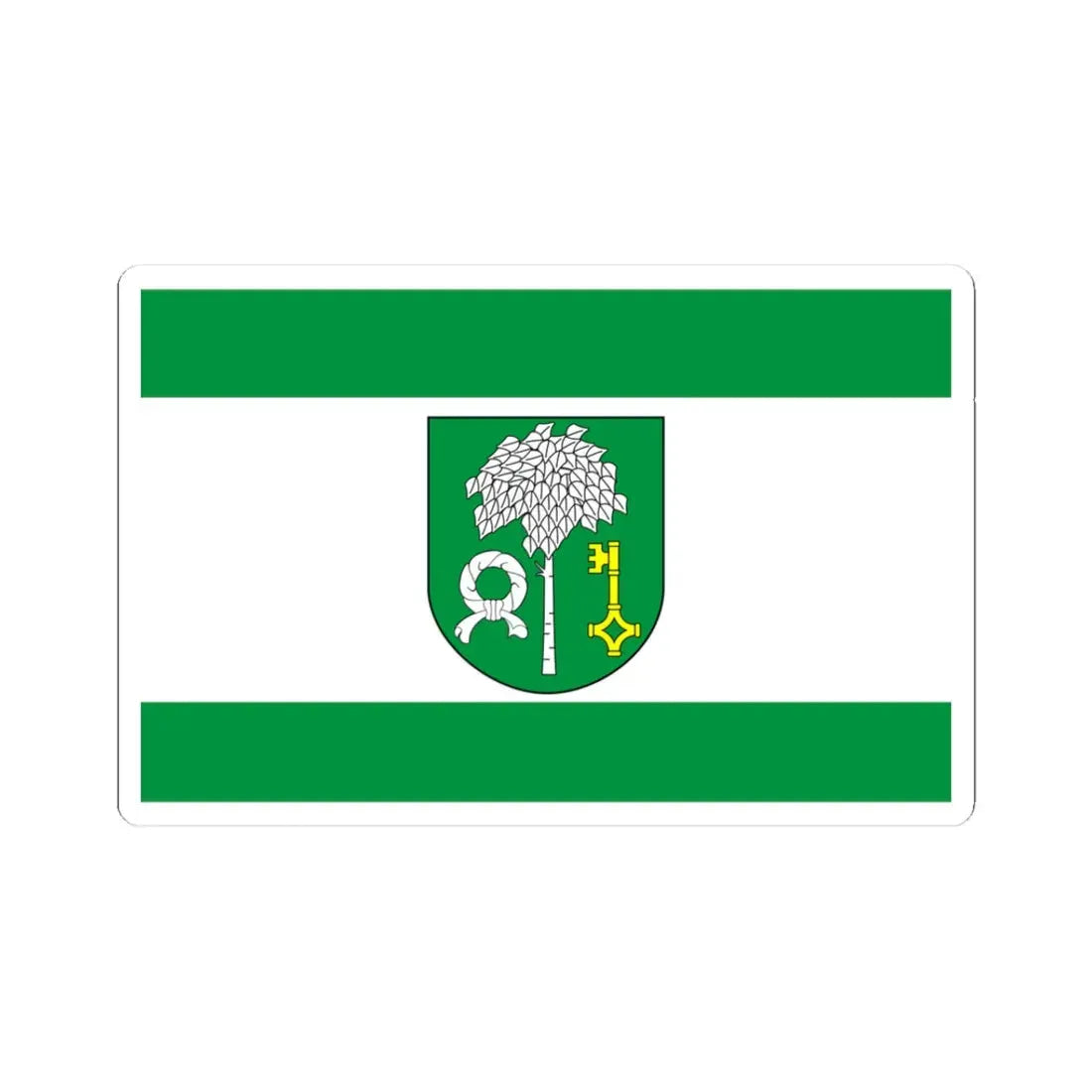 POL gmina Głowaczow flag (Poland) STICKER Vinyl Kiss-Cut Decal 3 Inch White - The Sticker Space