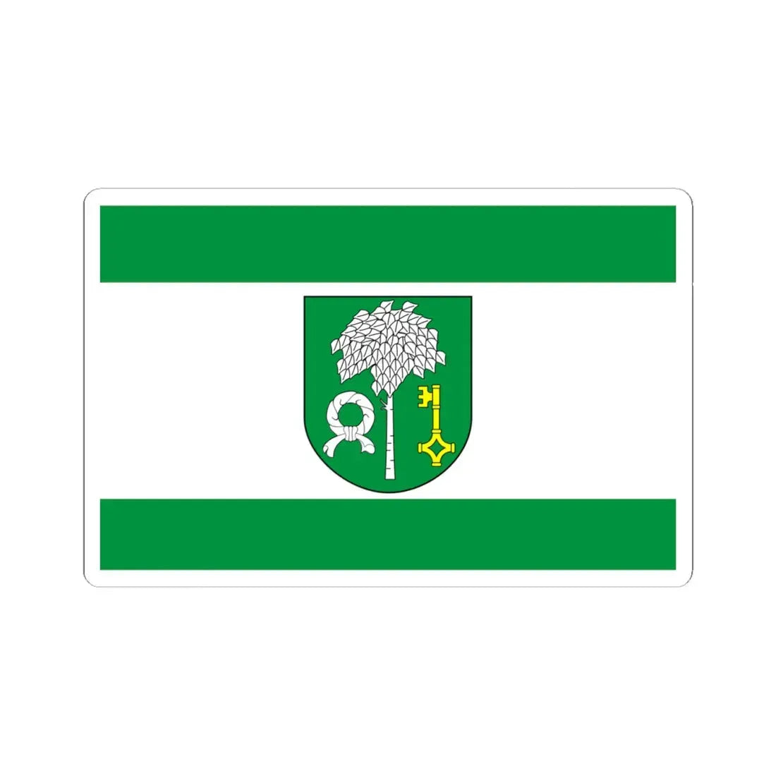 POL gmina Głowaczow flag (Poland) STICKER Vinyl Kiss-Cut Decal 4 Inch White - The Sticker Space